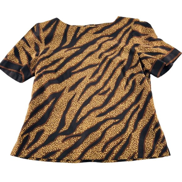 Cynthia Howie Maggy Boutique Womens Silk Zebra Print Top & Skirt Set Size 8 - Picture 5 of 9